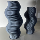 Kit 2 Vaso Decorativo Estilo Ondulado - Charme Contemporâneo para Ambientes Modernos