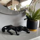 Decoração Escultura Pantera Negra P Preto Brilho Escultura Luxo Escritório Sala