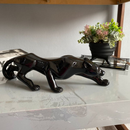 Decoração Escultura Pantera Negra P Preto Brilho Escultura Luxo Escritório Sala