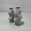 Kit 2 Vaso Decorativo Estilo Ondulado - Charme Contemporâneo para Ambientes Modernos