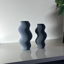 Kit 2 Vaso Decorativo Estilo Ondulado - Charme Contemporâneo para Ambientes Modernos