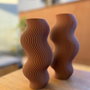 Kit 2 Vaso Decorativo Estilo Ondulado - Charme Contemporâneo para Ambientes Modernos