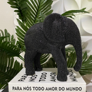 Estatueta Elefante G Imitação Sisal Rattan Decoração Sala Quarto Escritório Casa
