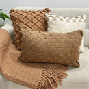 Kit de Capa Almofada Cordão Caramelo Macrame Artesanal Decorativa Algodão Estilo Rustico Carnaval