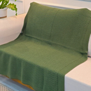 Kit Manta de Tricot Sofá Poltrona 150x100cm Siena Decorativa Sala + 2 Capas de Almofadas 45X45cm