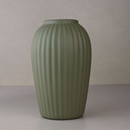 Vaso Canelado Em Cerâmica Grande - Decoração para sala, painel, rack, aparador