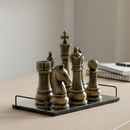 Escultura Decorativa Peças de Xadrez Kit Peças do Xadrez Luxo Escritório Casas Rack