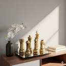 Escultura Decorativa Peças de Xadrez Kit Peças do Xadrez Luxo Escritório Casas Rack