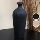 Vaso De Cerâmica Clássico Canelado - Decoração para sala, quarto, escritório, painel, rack, aparador